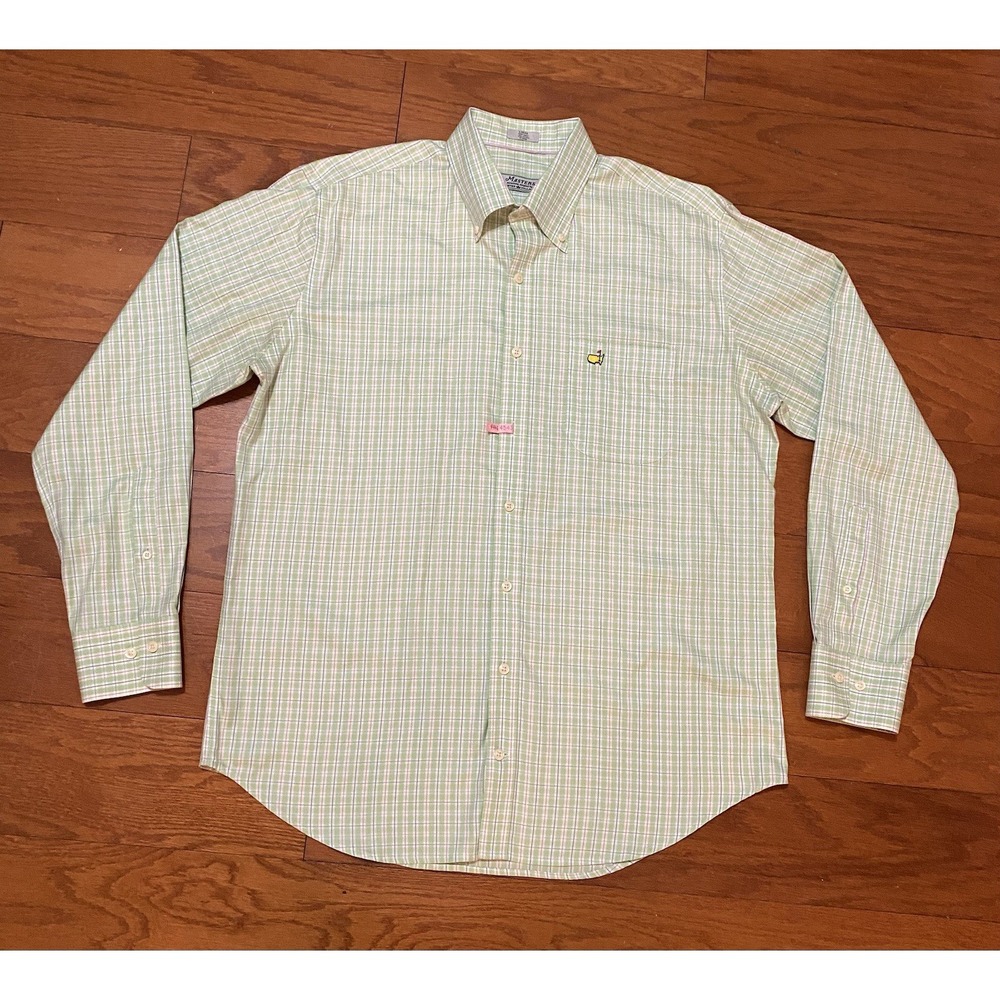 Masters By Peter Millar Long Sleeve Button Down Shirt Mens Sz Large Multicolor